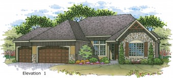 Windsor II elev. 1 color rendering